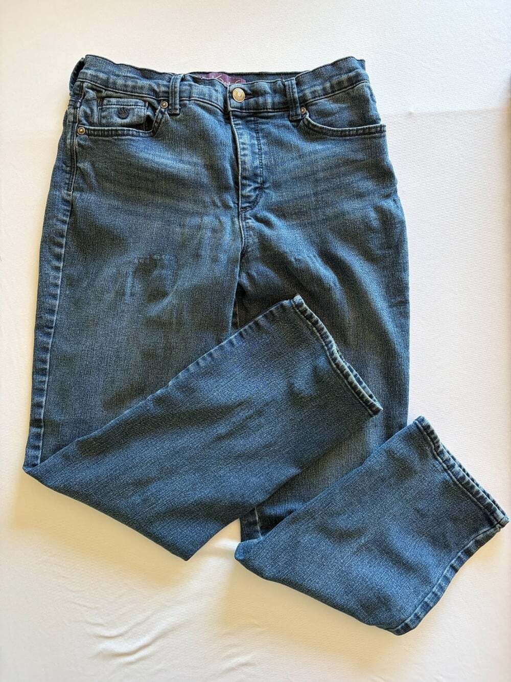 Gloria Vanderbilt Amanda Jeans Womens Size 10 Blue Denim High Rise Straight Leg